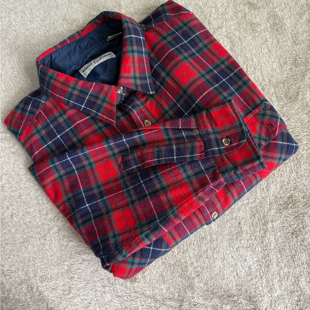 Vintage Country Touch Mens XL Red/Blue/Green Flannel